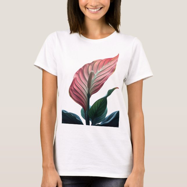 Camiseta pink anthurium (Anverso)