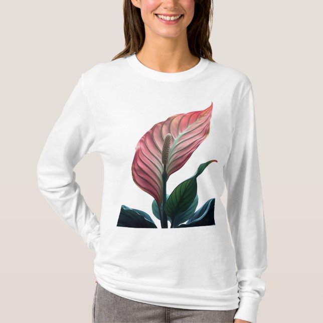 Camiseta pink anthurium (Anverso)