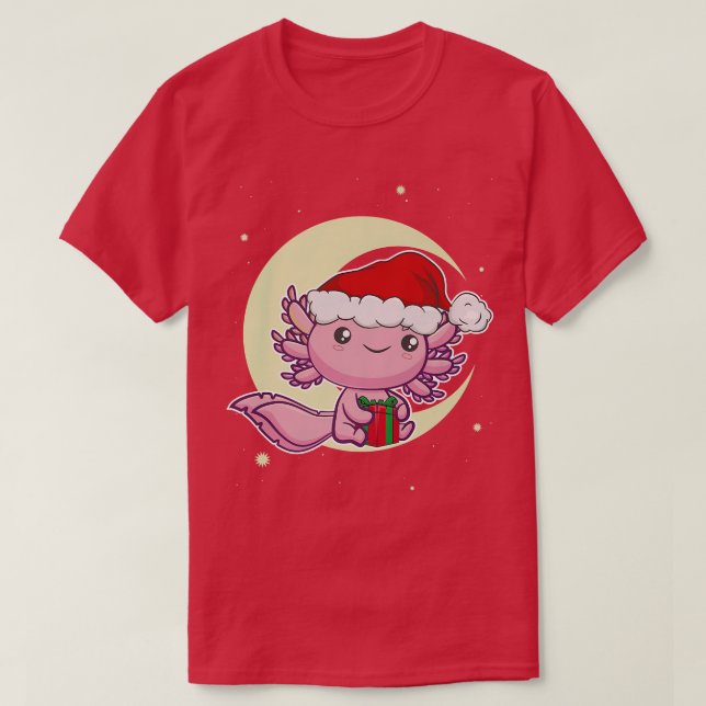 Camiseta Pink Aolotl Kawaii White Christmas Eve Meican Sala (Diseño del anverso)