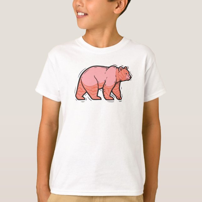 Camiseta Pink Bear Pop Art (Anverso)