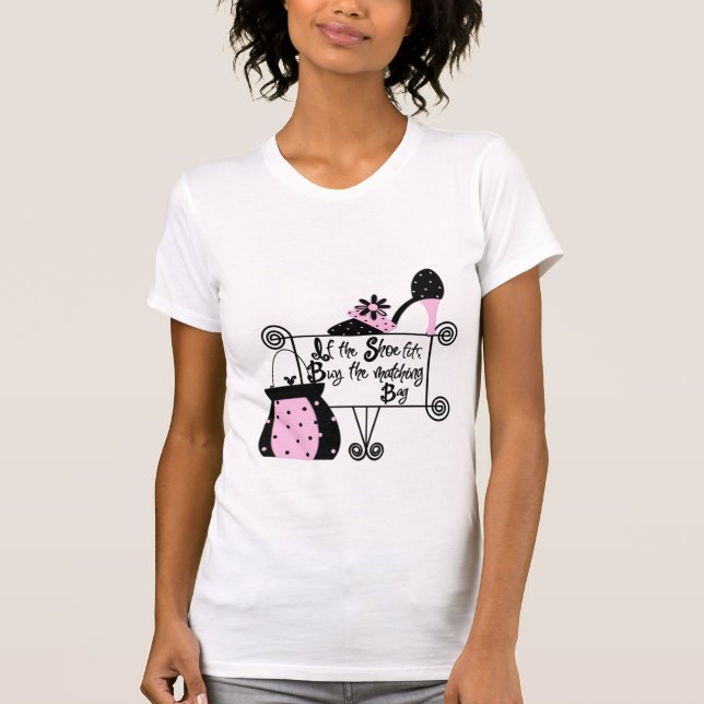 Camiseta Pink & Black Si El Zapato Se Ajusta A Comprar La B (Anverso)