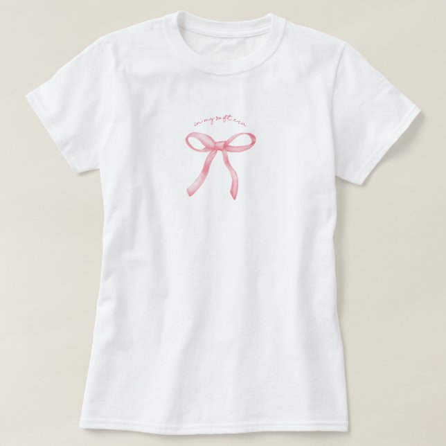 Camiseta Pink bow cherry soft girl  (Diseño del anverso)