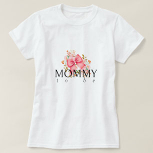 Camiseta Pink Bow Floral baby ducha