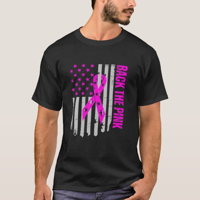 Camiseta Pink Breast Awareness Flag Pink Ri (Anverso)