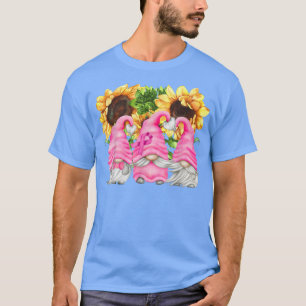 Camiseta Pink Breast Cancer Survivor Gnomes For Women Cute