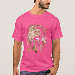 Camiseta Pink Brown Floral Dream Catcher