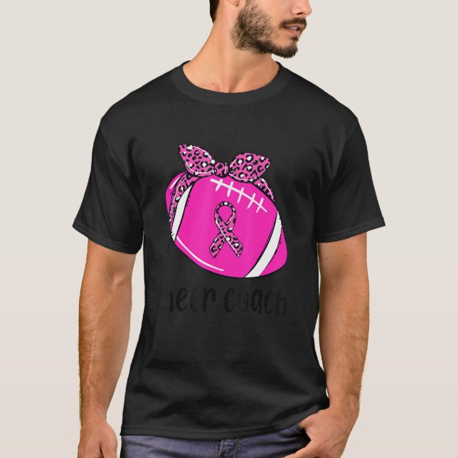 Camiseta Pink Cheer Coach Football Mom Cheerleading Breast (Anverso)