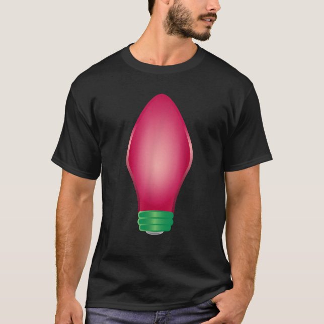 Camiseta Pink Christmas Tree Light  (Anverso)