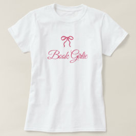 Camiseta Pink Coquette Bow Book Girlie Book Lovers