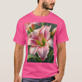Camiseta Pink Daylily Floral