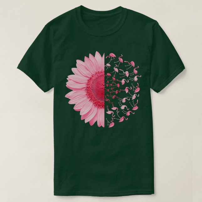 Camiseta Pink Flamingo Daisy Awareness Funny Love (Diseño del anverso)