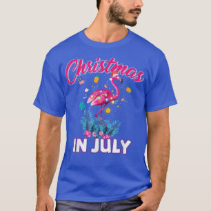 Camiseta Pink Flamingo in Santa Hat Christmas In July For G