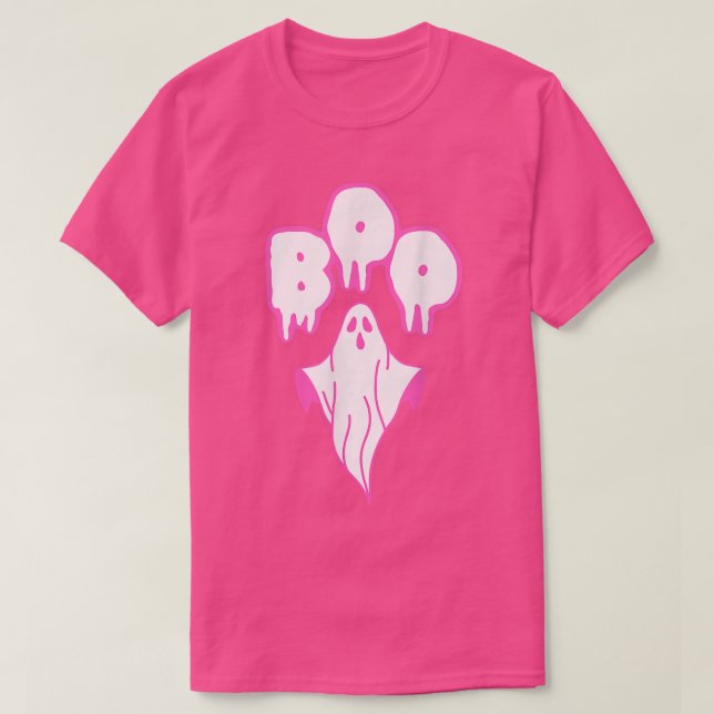 Camiseta Pink Ghost Boo Halloween Costume  (Diseño del anverso)