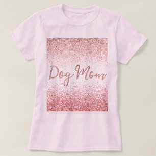 Camiseta Pink Glitz Sparkle Purpurina Dog Mom