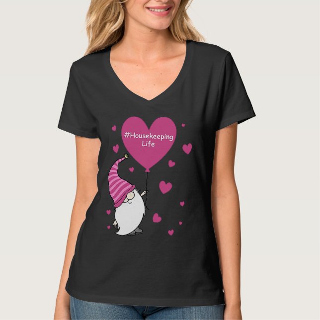 Camiseta Pink Grome Heart Housekeeping Life Balloon Valenti (Anverso)