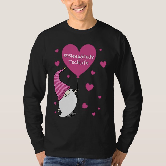 Camiseta Pink Grome Heart Sleep Study Tech Life Balloon Val (Anverso)