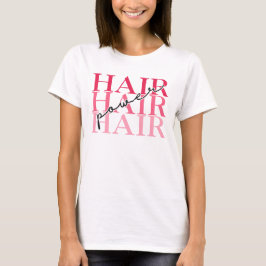 Camiseta Pink "Hair Power" Cute Custom Graphic Tshirt