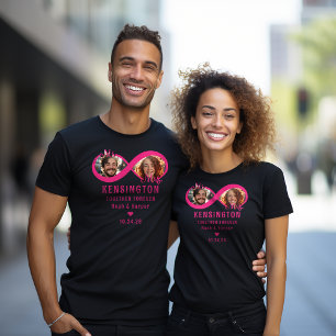 Camiseta Pink Hot Together Forever Infinity Couple Photo