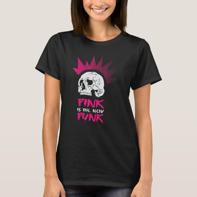Camiseta Pink Is The New Punk Punk Heavy Metal (Anverso)