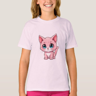 Camiseta Pink Kawaii Kitten