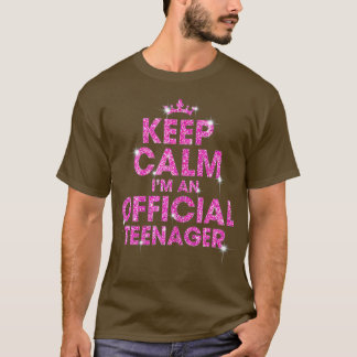 Camiseta Pink Keep Calm Im Un Oficial Alargado 13 Años