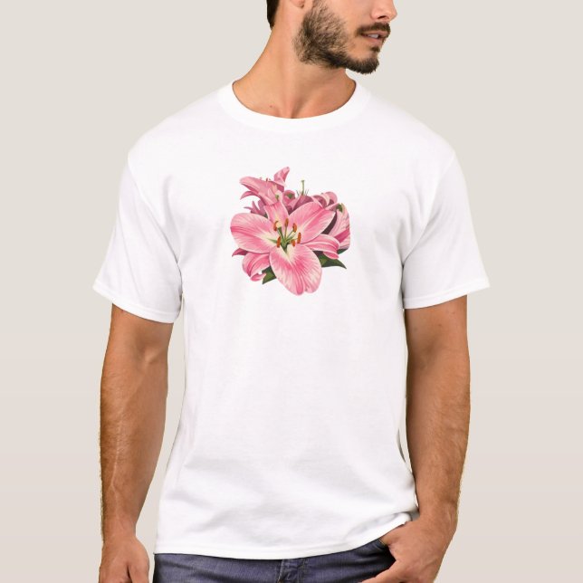 Camiseta Pink Lily Flower Bouquet (Anverso)