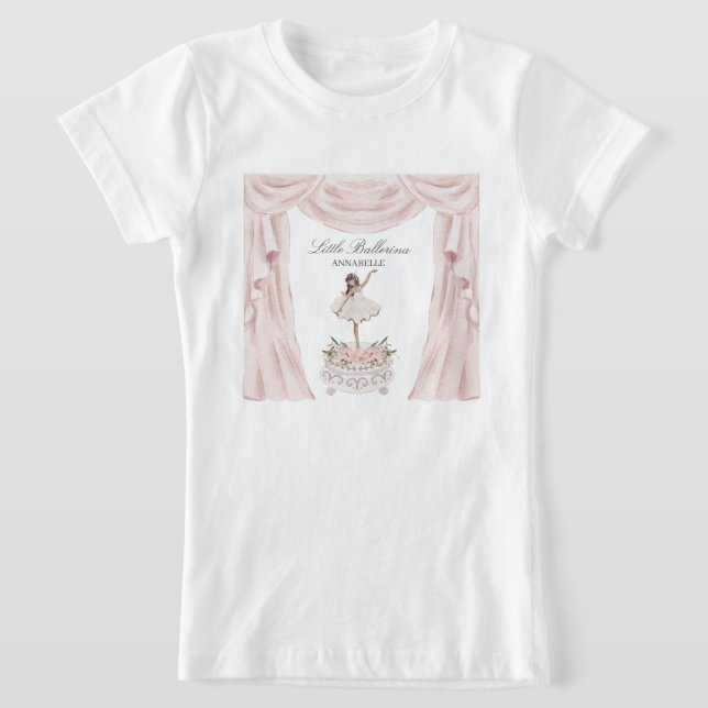 Camiseta Pink Little Ballerina Baby Shower o Cumpleaños (Distribución)
