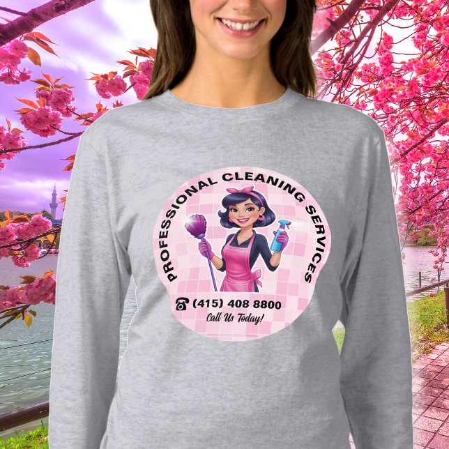 Camiseta Pink Maid Janitorial Cleaning Service Uniform (Subido por el creador)