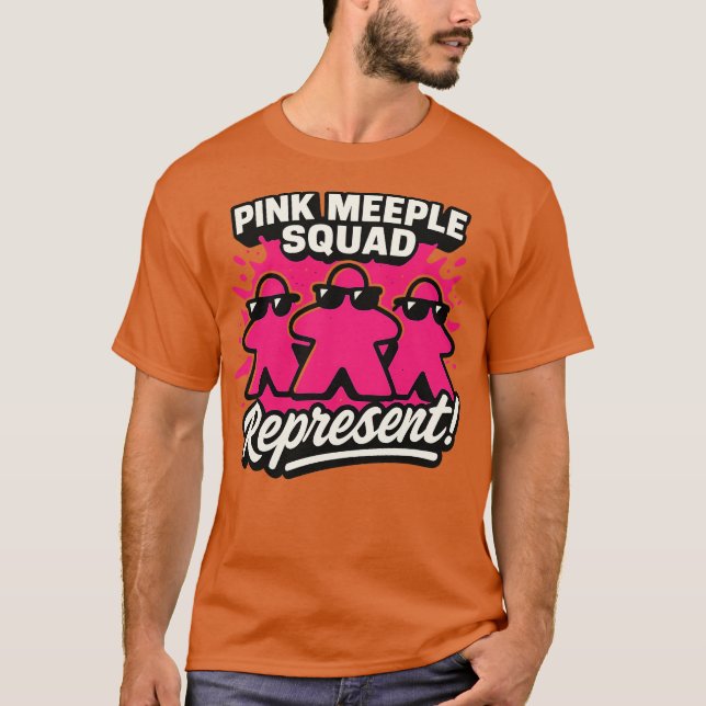CAMISETA PINK MEEPLE SQUAD (Anverso)