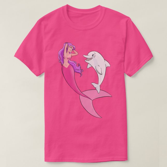 Camiseta Pink Mermaid and Friend (Diseño del anverso)