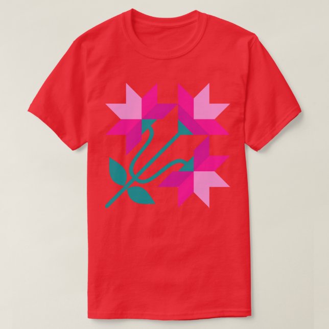 Camiseta Pink North olina Lilies (Diseño del anverso)