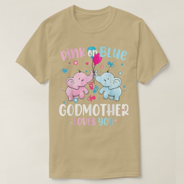 Camiseta Pink o Blue Godwoman te ama género revelar la ele (Diseño del anverso)
