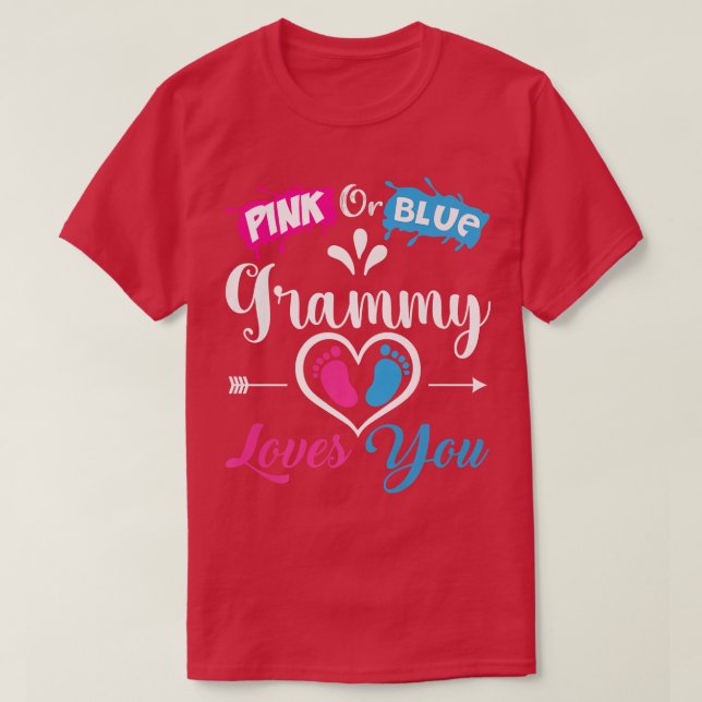 Camiseta Pink o Blue Grammy ama a su bebé Género Revelación (Diseño del anverso)