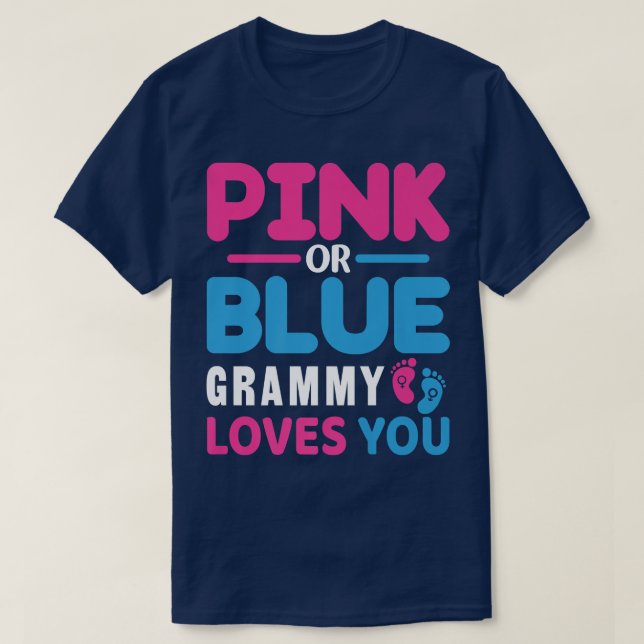Camiseta Pink o Blue Grammy ama a su bebé Género Revelación (Diseño del anverso)