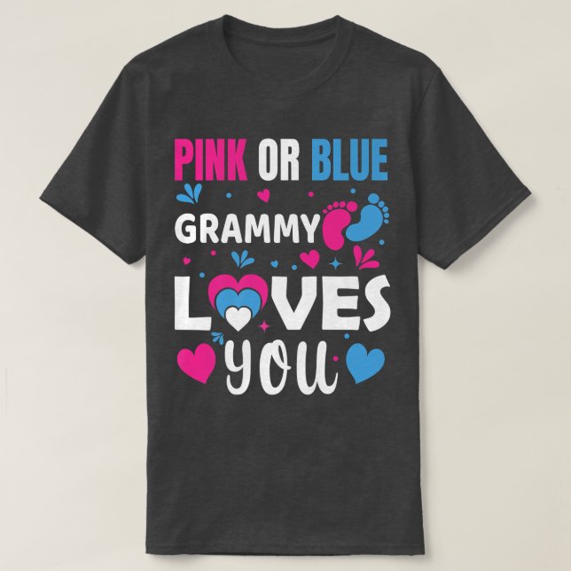 Camiseta Pink o Blue Grammy ama a su bebé Género Revelación (Diseño del anverso)
