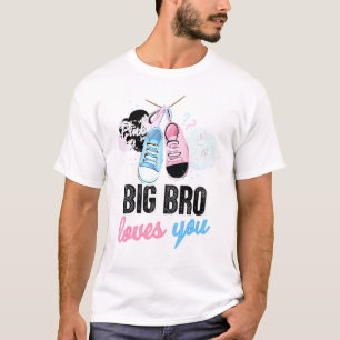 Camiseta Pink or Blue Big Bro ama a tu bebé