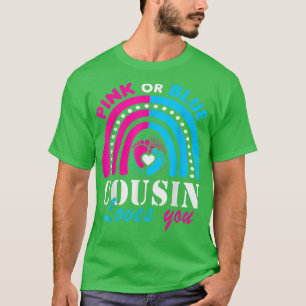 Camiseta Pink or Blue Cousin Rainbow Loves You Gender Revea