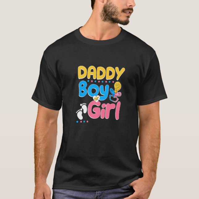 Camiseta Pink or Blue Daddy Loves You Best Dad Ever Fatherh (Anverso)