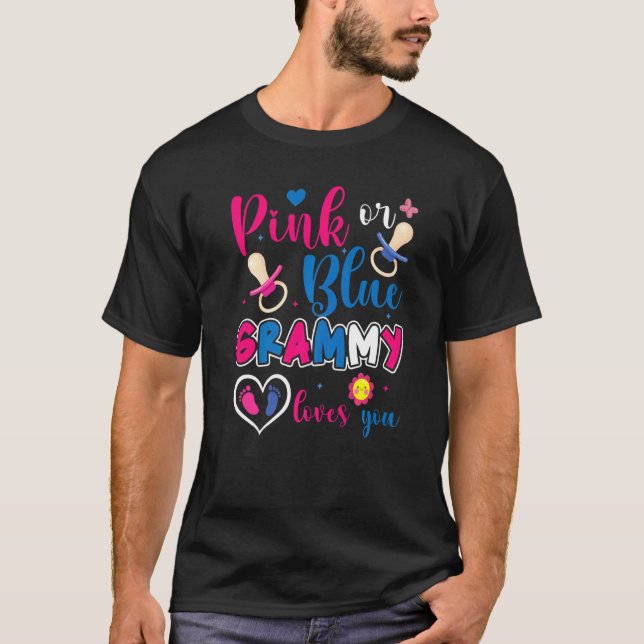 Camiseta Pink or Blue Grammy Amas A Su Bebé Género Revelaci (Anverso)