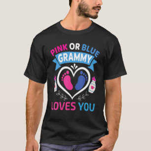 Camiseta Pink or Blue Grammy Amas A Su Bebé Género Revelaci