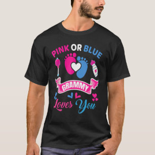 Camiseta Pink or Blue Grammy Amas A Su Bebé Género Revelaci