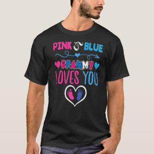 Camiseta Pink or Blue Grammy Amas A Su Bebé Género Revelaci