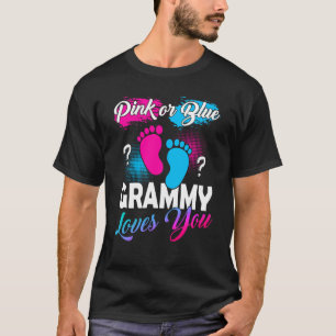 Camiseta Pink or Blue Grammy Amas A Tu Bebé Género Revelar