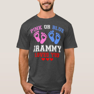 Camiseta Pink Or Blue Grammy Loves You Gender Reveal Premiu