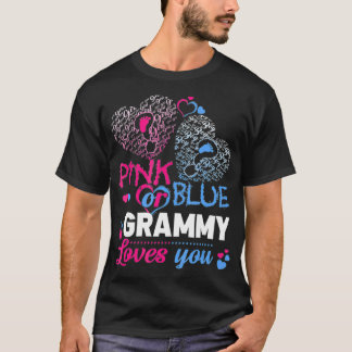 Camiseta Pink Or Blue Grammy Loves You T  Gender Reveal Bab