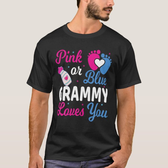 Camiseta Pink or Blue GRAMMY Te Amas Género Bebé Revelar Fa (Anverso)
