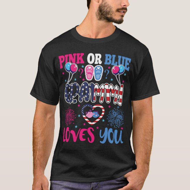 Camiseta Pink or Blue GRAMMY Te Amas Género Bebé Revelar Fa (Anverso)