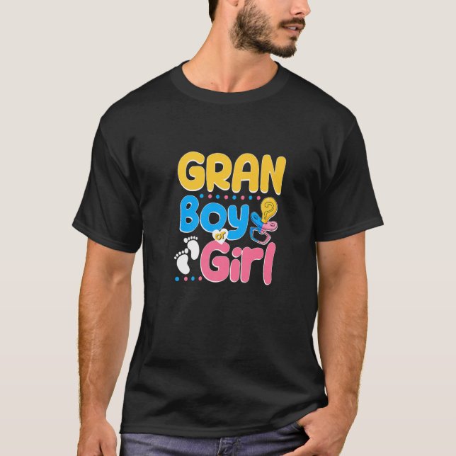 Camiseta Pink or Blue Gran Loves You Best Grandma Ever Gran (Anverso)