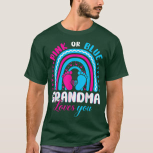 Camiseta Pink or Blue Grandma Loves You Gender Reveal Party