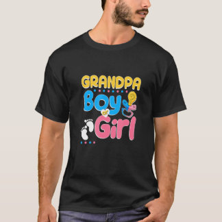 Camiseta Pink or Blue Grandpa Loves You Best Grandfather Ev